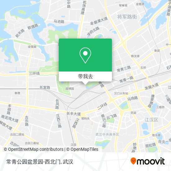 常青公园盆景园-西北门地图