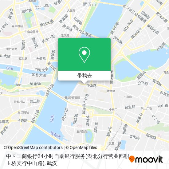 中国工商银行24小时自助银行服务(湖北分行营业部积玉桥支行中山路)地图