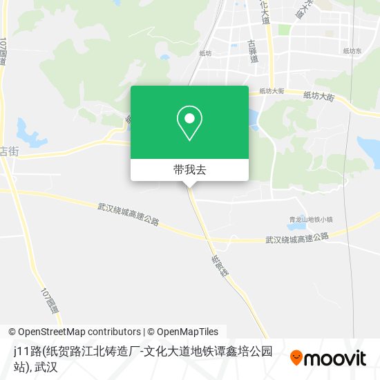 j11路(纸贺路江北铸造厂-文化大道地铁谭鑫培公园站)地图