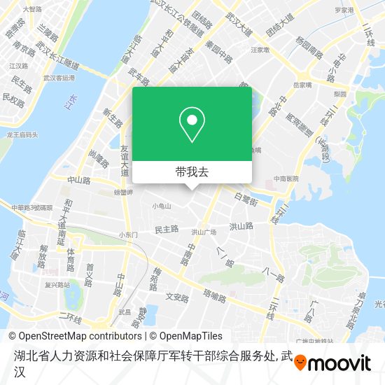 湖北省人力资源和社会保障厅军转干部综合服务处地图