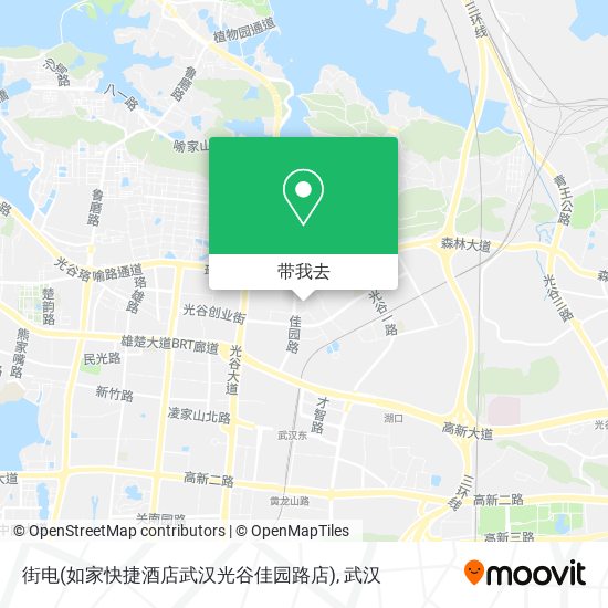街电(如家快捷酒店武汉光谷佳园路店)地图