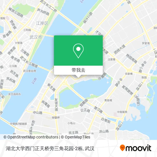 湖北大学西门正天桥旁三角花园-2栋地图