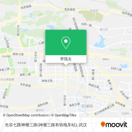 光谷七路神墩三路(神墩三路有轨电车站)地图