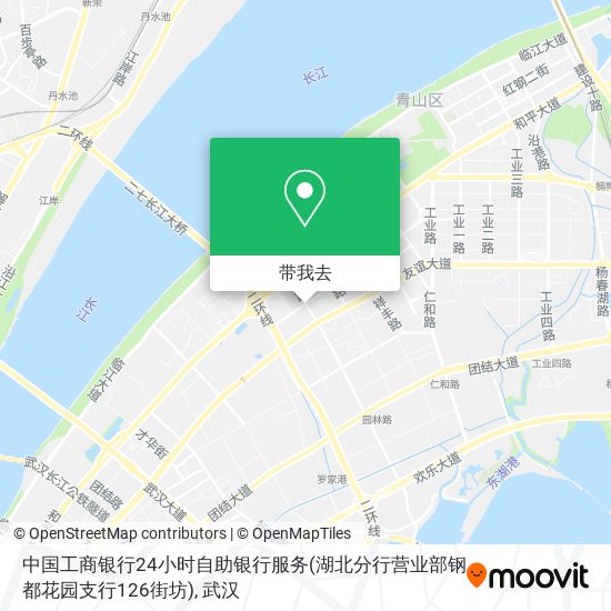 中国工商银行24小时自助银行服务(湖北分行营业部钢都花园支行126街坊)地图