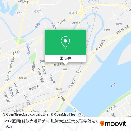 212区间(解放大道新荣村-胜海大道江大文理学院站)地图