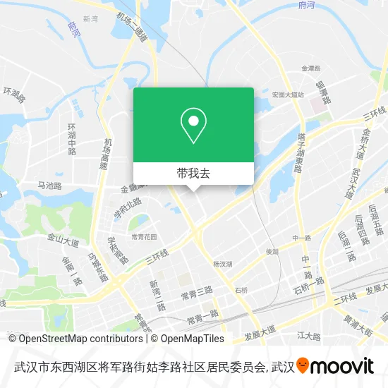 武汉市东西湖区将军路街姑李路社区居民委员会地图