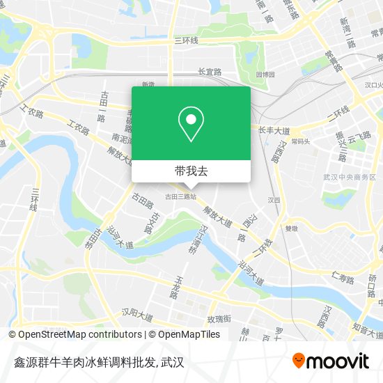 鑫源群牛羊肉冰鲜调料批发地图
