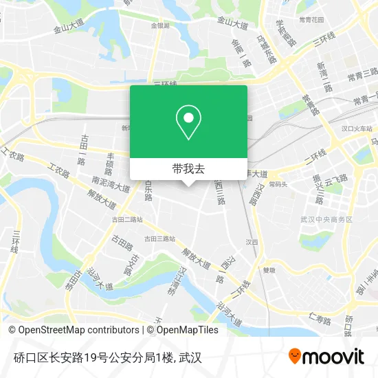 硚口区长安路19号公安分局1楼地图