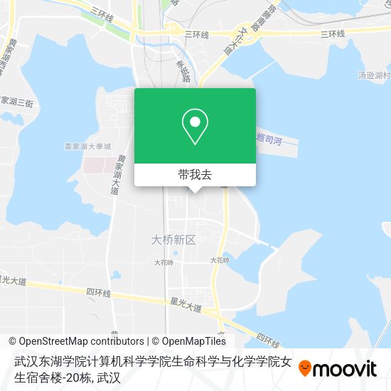 武汉东湖学院计算机科学学院生命科学与化学学院女生宿舍楼-20栋地图