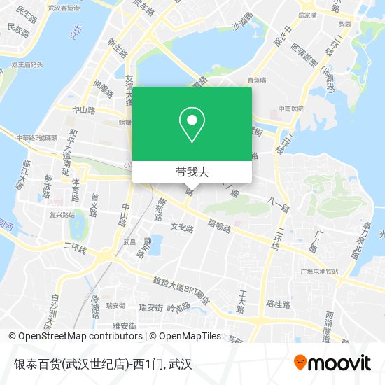 银泰百货(武汉世纪店)-西1门地图