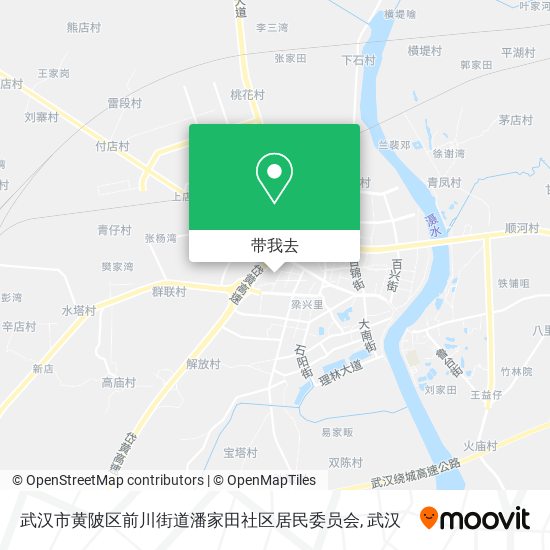 武汉市黄陂区前川街道潘家田社区居民委员会地图