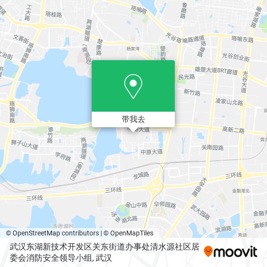 武汉东湖新技术开发区关东街道办事处清水源社区居委会消防安全领导小组地图