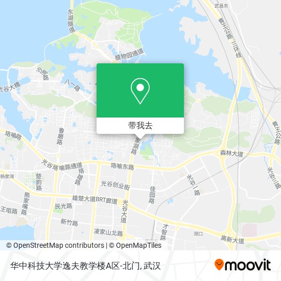 华中科技大学逸夫教学楼A区-北门地图