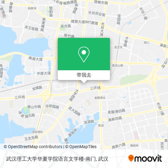 武汉理工大学华夏学院语言文学楼-南门地图