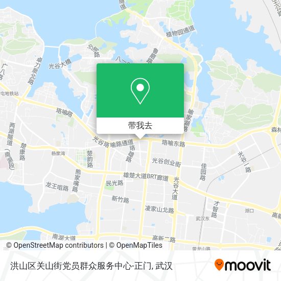 洪山区关山街党员群众服务中心-正门地图
