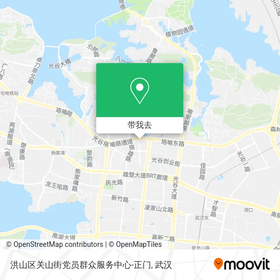 洪山区关山街党员群众服务中心-正门地图