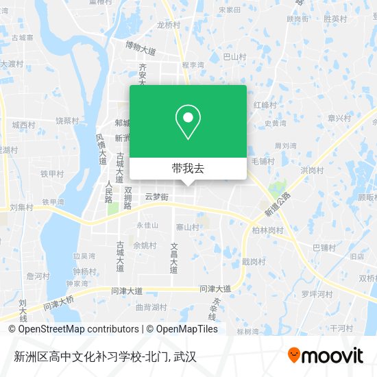 新洲区高中文化补习学校-北门地图