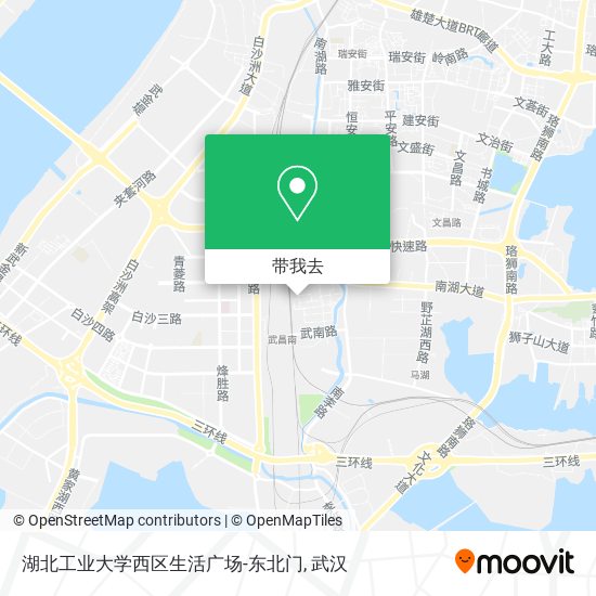 湖北工业大学西区生活广场-东北门地图