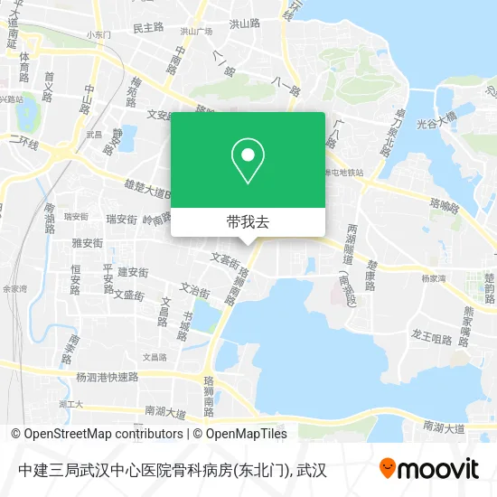 中建三局武汉中心医院骨科病房(东北门)地图