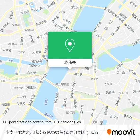 小李子1站式足球装备风扬绿茵(武昌江滩店)地图