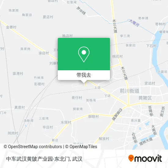 中车武汉黄陂产业园-东北门地图