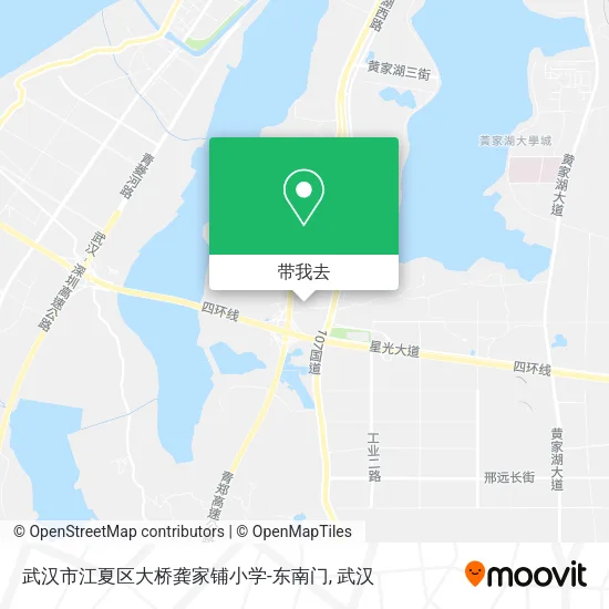 武汉市江夏区大桥龚家铺小学-东南门地图