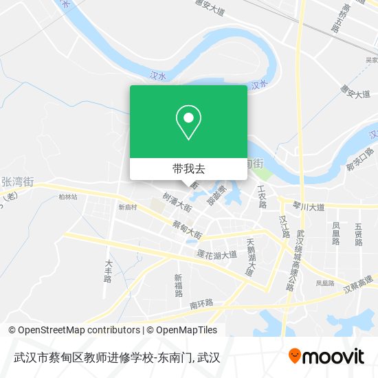 武汉市蔡甸区教师进修学校-东南门地图