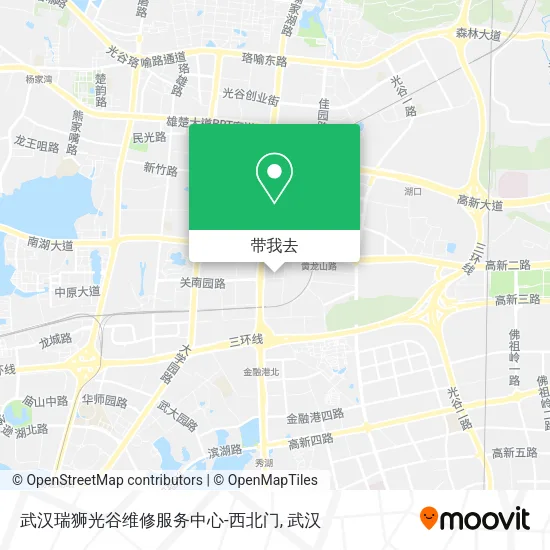 武汉瑞狮光谷维修服务中心-西北门地图