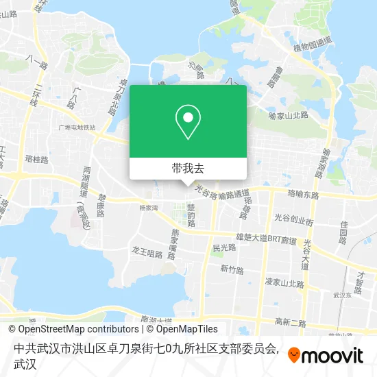中共武汉市洪山区卓刀泉街七0九所社区支部委员会地图