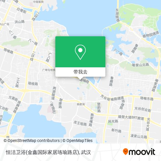 恒洁卫浴(金鑫国际家居珞瑜路店)地图