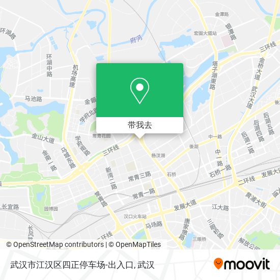武汉市江汉区四正停车场-出入口地图