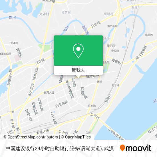 中国建设银行24小时自助银行服务(后湖大道)地图