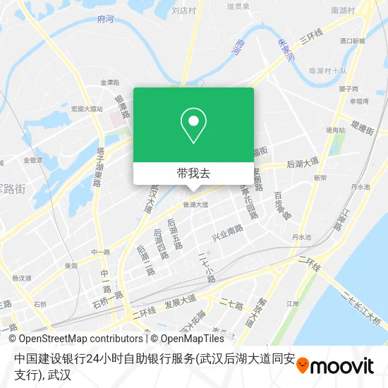 中国建设银行24小时自助银行服务(武汉后湖大道同安支行)地图