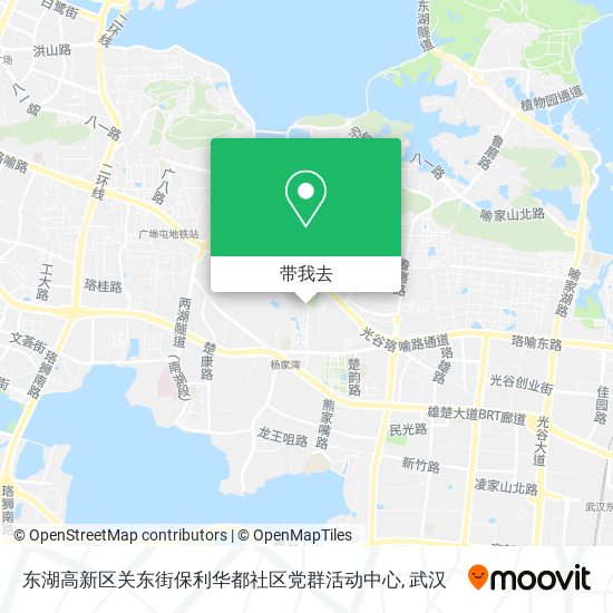 东湖高新区关东街保利华都社区党群活动中心地图