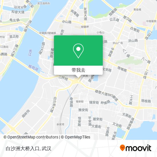 白沙洲大桥入口地图