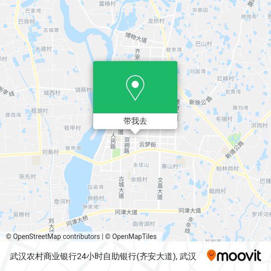 武汉农村商业银行24小时自助银行(齐安大道)地图