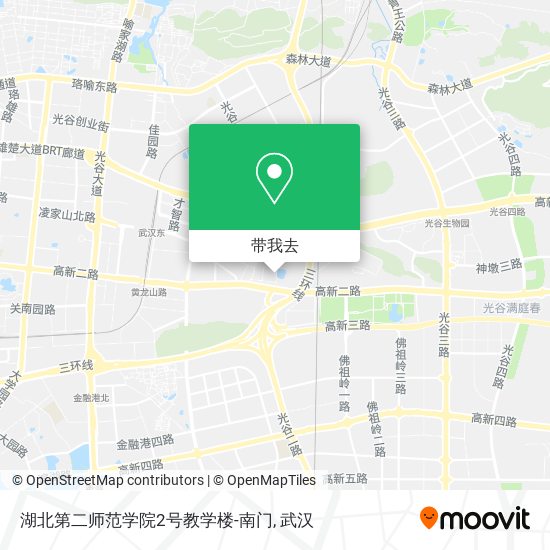 湖北第二师范学院2号教学楼-南门地图