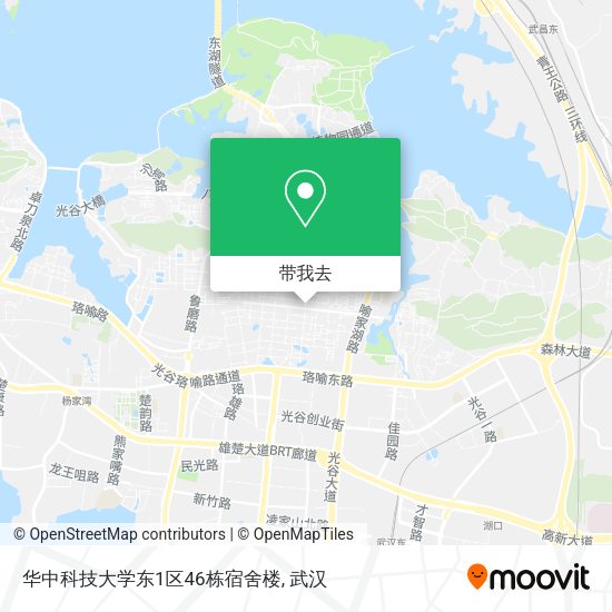 华中科技大学东1区46栋宿舍楼地图