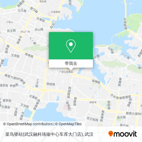 菜鸟驿站(武汉融科珞瑜中心车库大门店)地图