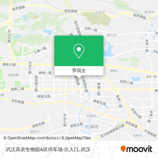 武汉高农生物园A区停车场-出入口地图