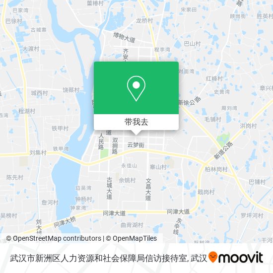 武汉市新洲区人力资源和社会保障局信访接待室地图