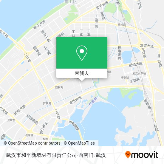 武汉市和平新墙材有限责任公司-西南门地图