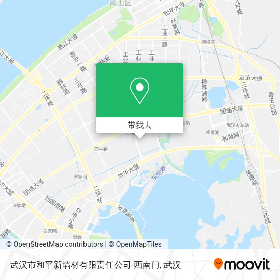 武汉市和平新墙材有限责任公司-西南门地图