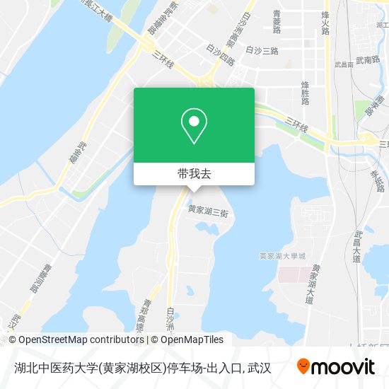 湖北中医药大学(黄家湖校区)停车场-出入口地图