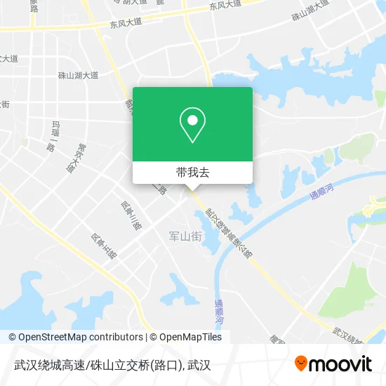 武汉绕城高速/硃山立交桥(路口)地图