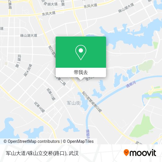 军山大道/硃山立交桥(路口)地图