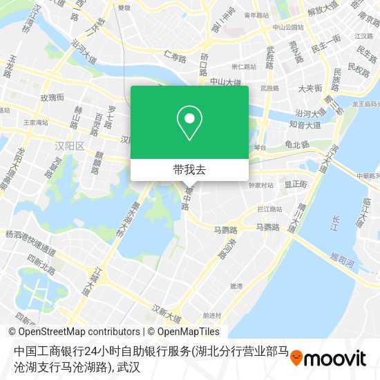 中国工商银行24小时自助银行服务(湖北分行营业部马沧湖支行马沧湖路)地图