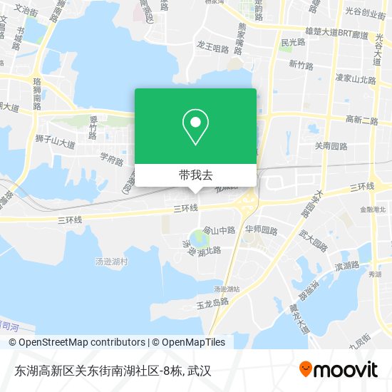 东湖高新区关东街南湖社区-8栋地图