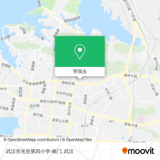武汉市光谷第四小学-南门地图
