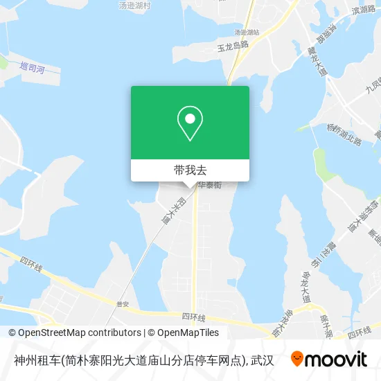 神州租车(简朴寨阳光大道庙山分店停车网点)地图